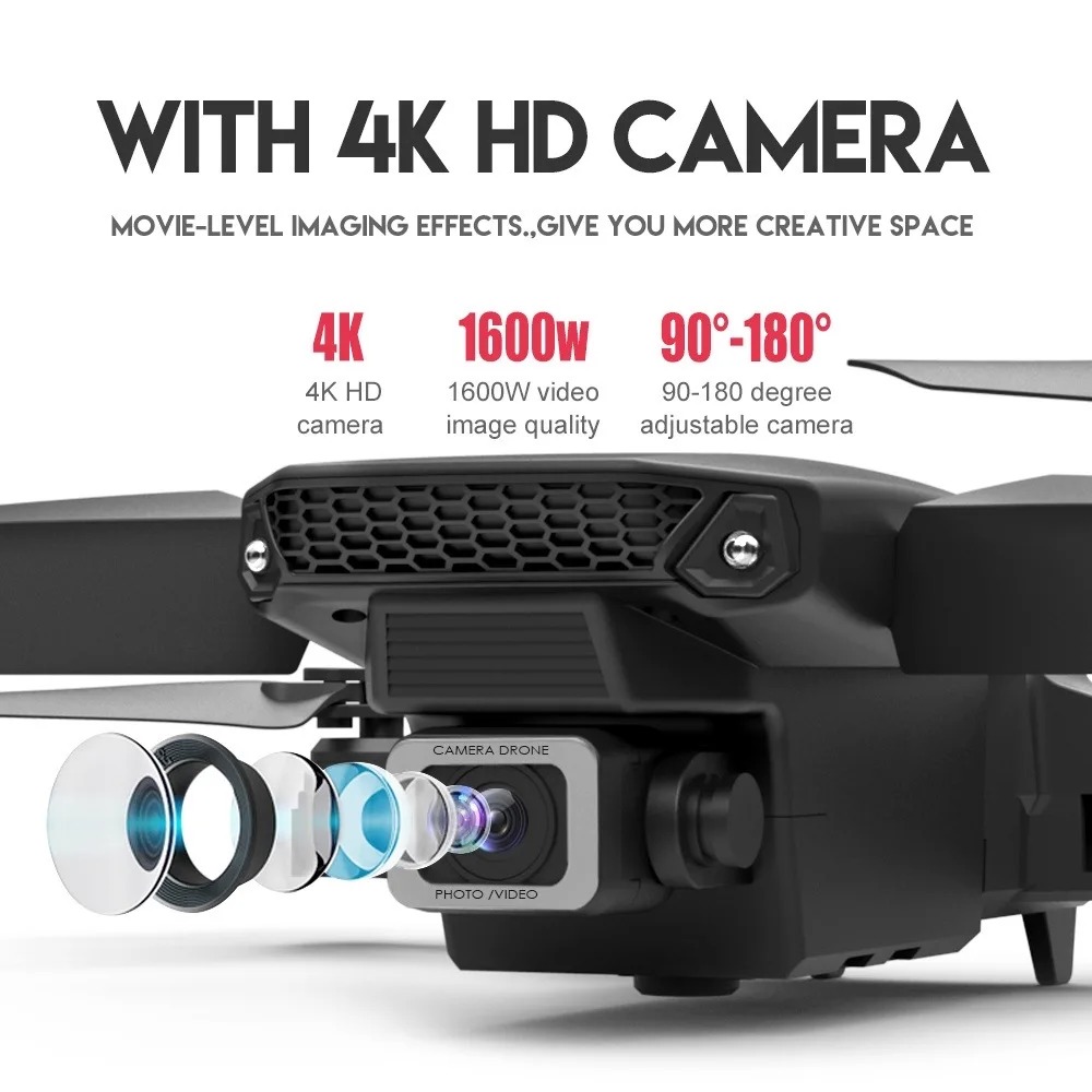 Новый радиоуправляемый дрон E8 – обзор и цена Drone Camera Wide Angle